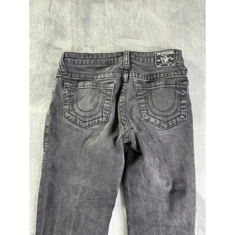 True Religion Rocco Relaxed Skinny Mens Jeans Size 26x26 Black Denim